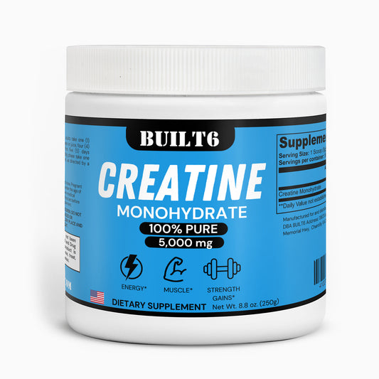 The Power of Pure Creatine Monohydrate: Unleashing Peak Performance with BUILT6