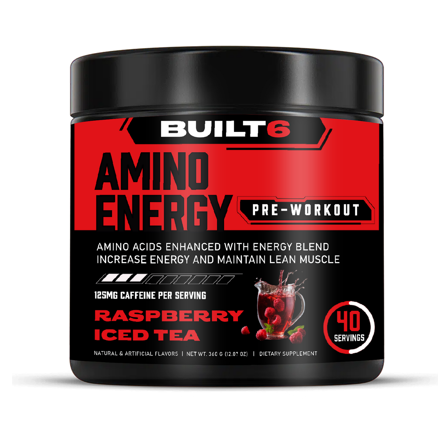 Energized Aminos Raspberry Iced Tea