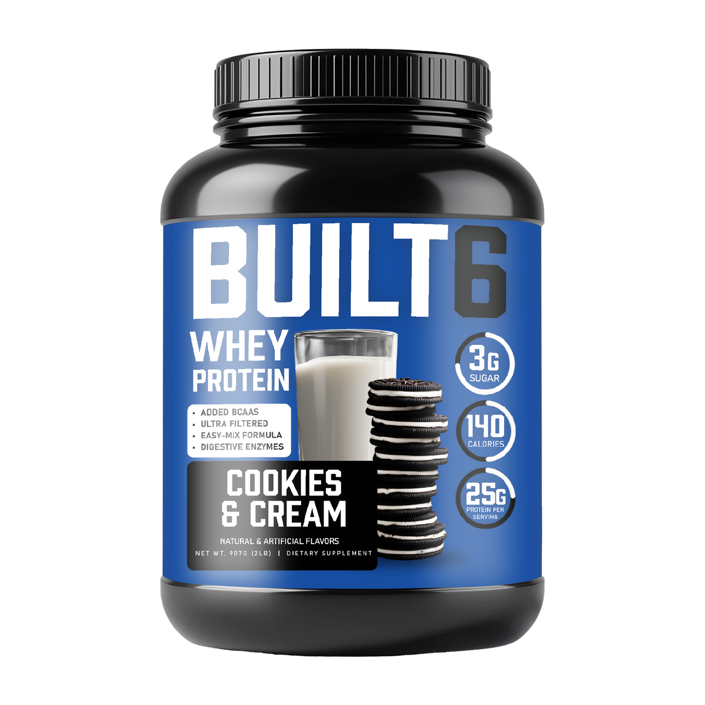 2lb Whey Protein Cookies & Cream