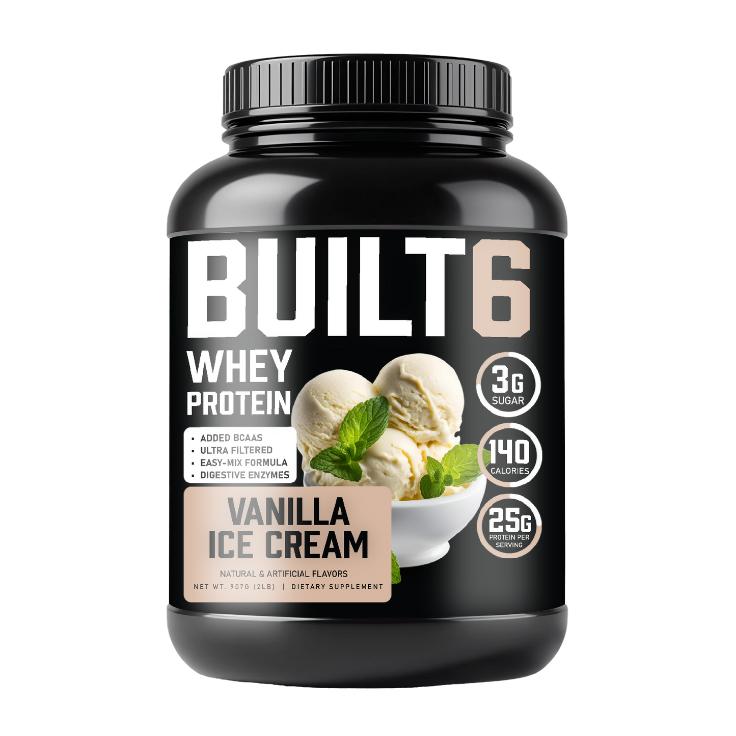 2lb Whey Protein Vanilla Ice Cream