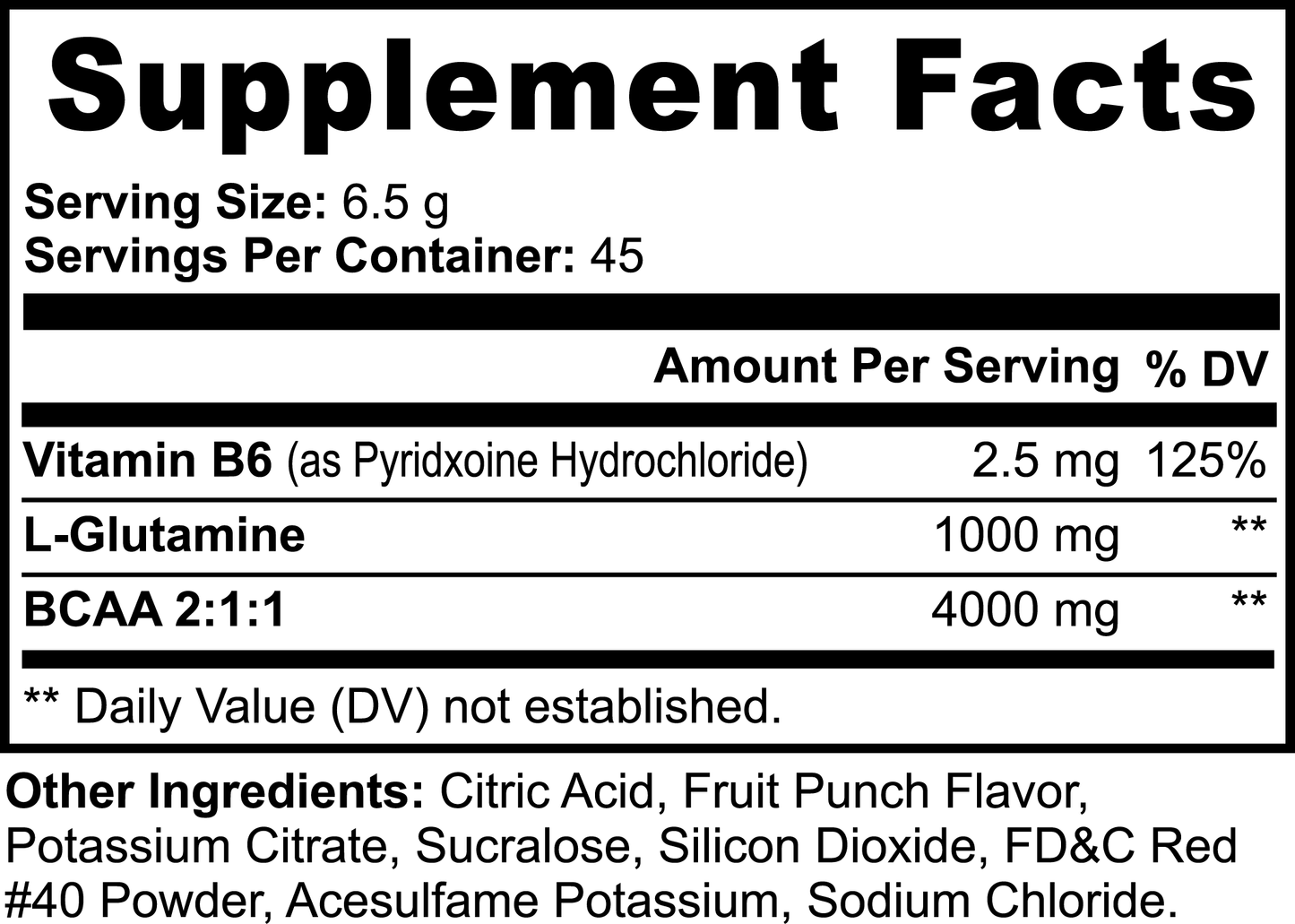 BCAA Fruit Punch Splash
